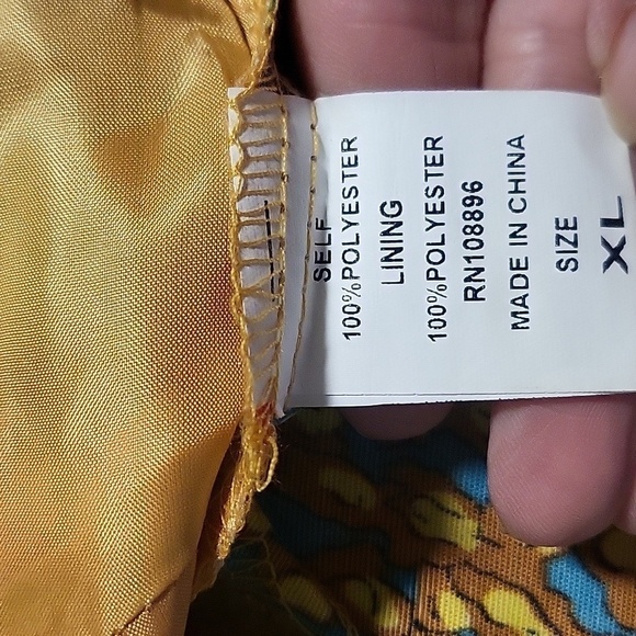 For Her NYC Back Zip 3/4 Sleeve 70's Look Crop Top - Size XL - Picture 8 of 12